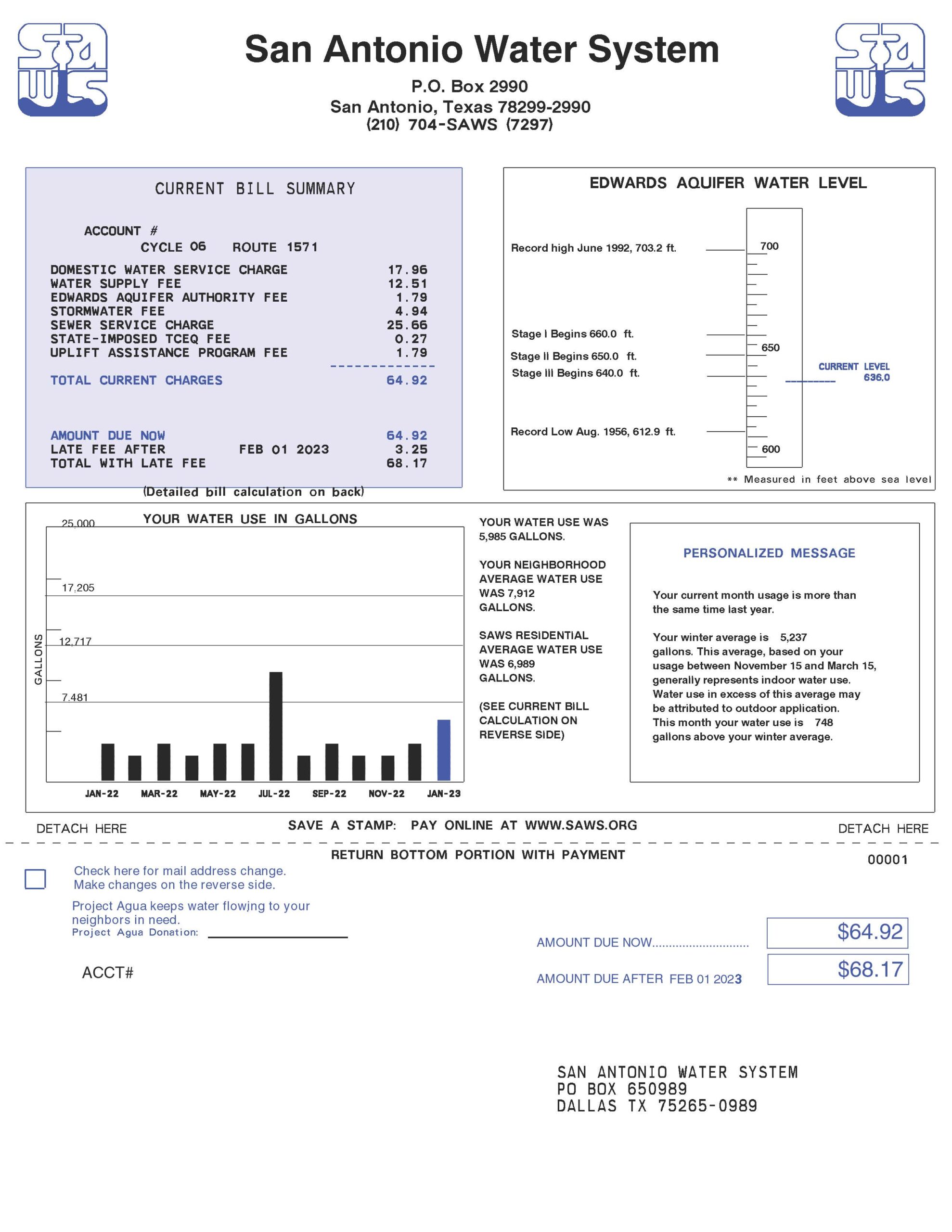 I Need Help Understanding My Bill San Antonio Water System