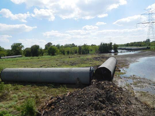 washed away pipe