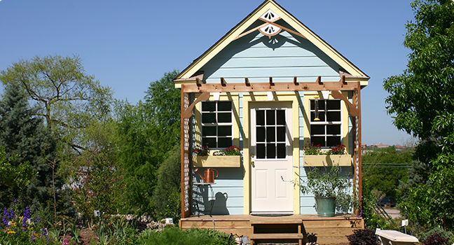 blue cottage