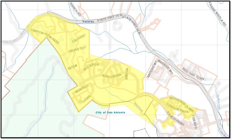 Affected Lago Vista Area Map