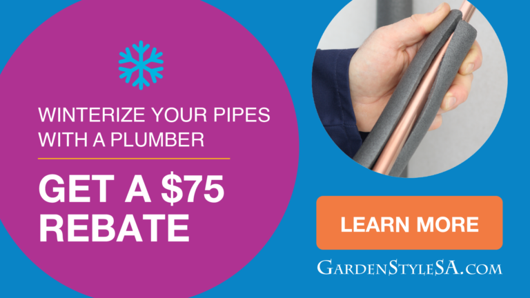 Be Ready Rebate: Winterize your pipes with a plumber and get a $75 rebate from SAWS.