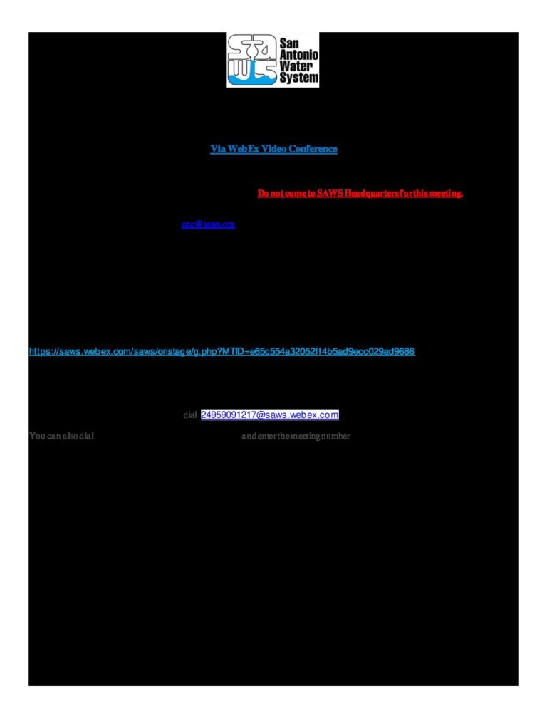 282022 CEC Agenda to be posted San Antonio Water System