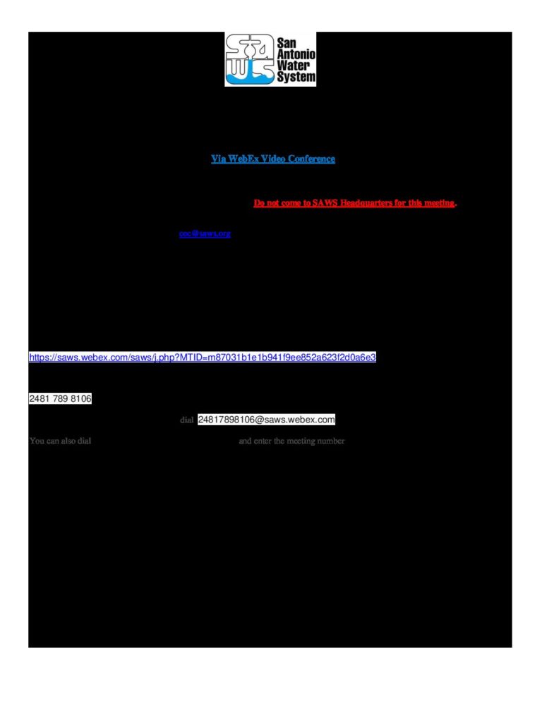 10112022 CEC Agenda San Antonio Water System