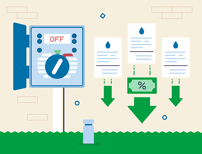 irrigation controller turned off to lower water bill