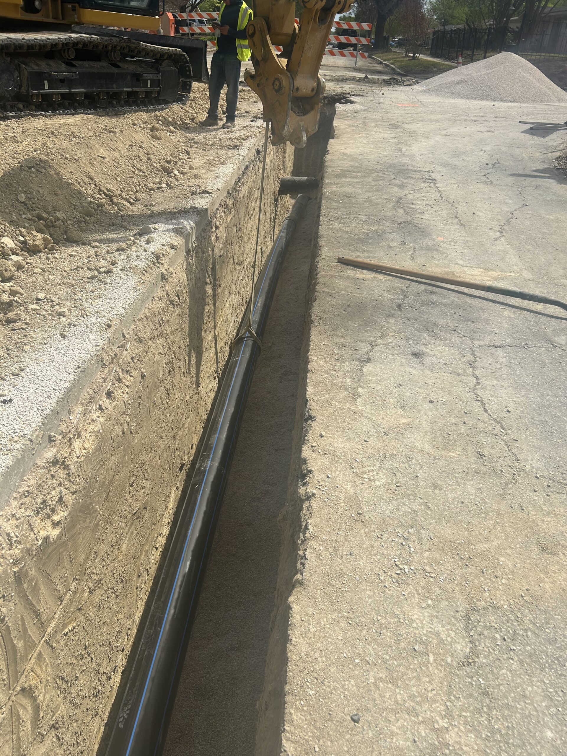 installation of water pipe